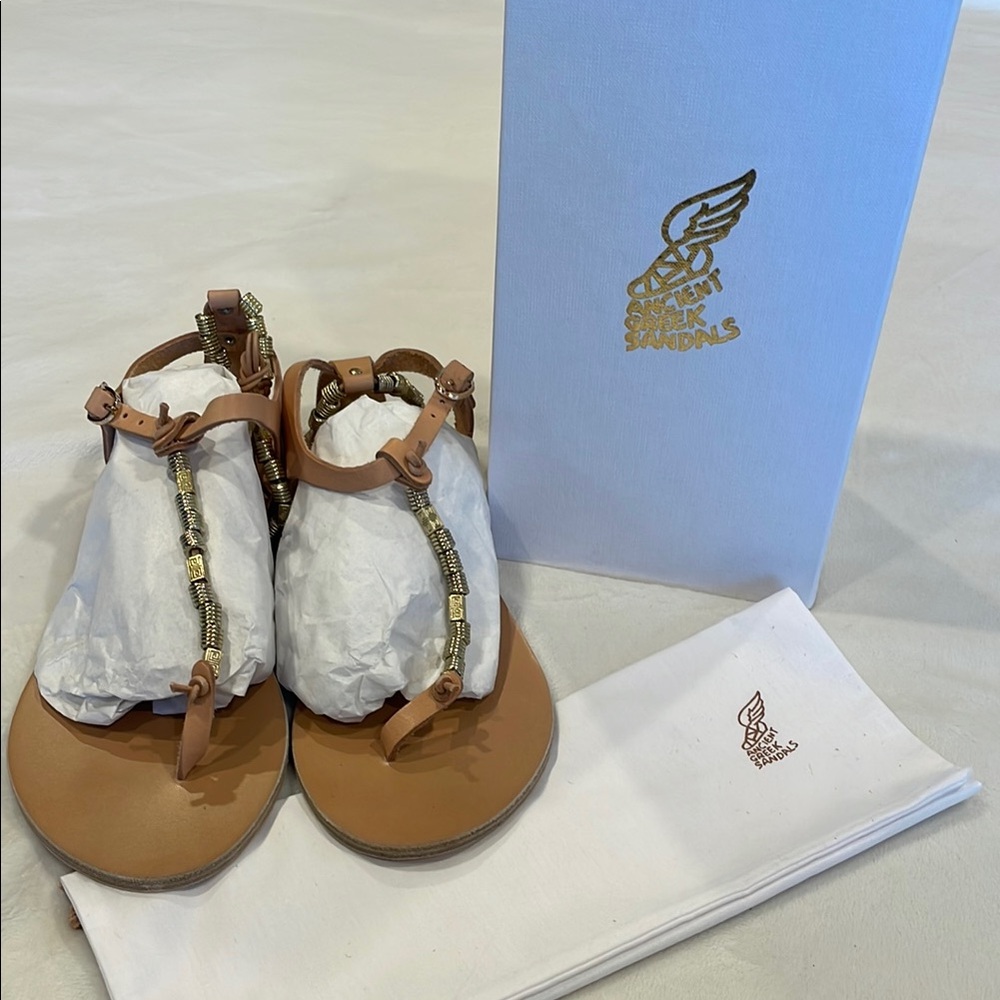 Ancient Greek Sandals Tan Sandals
